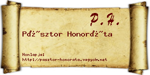 Pásztor Honoráta névjegykártya